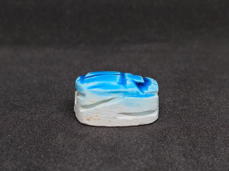 Egyptian Scarab Beetle Handmade Small Exquisite Glazed Stone Unique Decor prfect