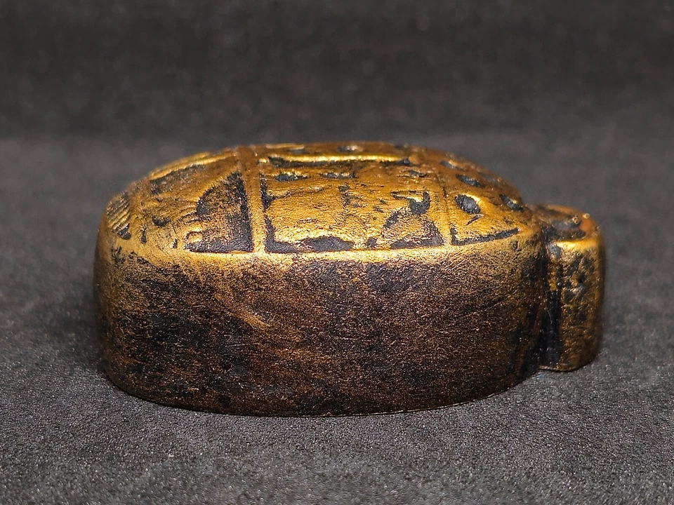 Egyptian Scarab Beetle Handmade Small Exquisite Glazed Stone Unique Decor prfect