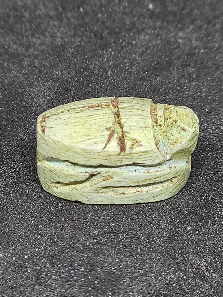 Egyptian Scarab Beetle Handmade Small Exquisite Glazed Stone Unique Decor prfect
