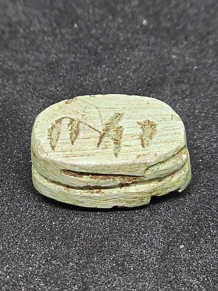 Egyptian Scarab Beetle Handmade Small Exquisite Glazed Stone Unique Decor prfect