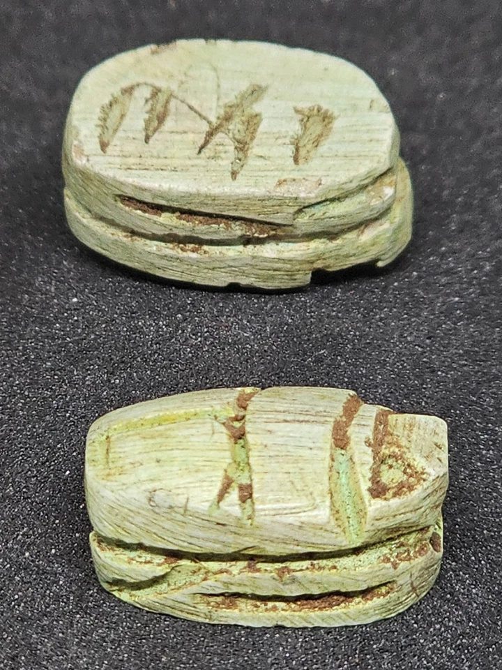 Egyptian Scarab Beetle Handmade Small Exquisite Glazed Stone Unique Decor prfect