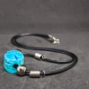 Exquisite Blue Scarab Beetle Pendant Necklace - Symbol of Ancient Beauty - view