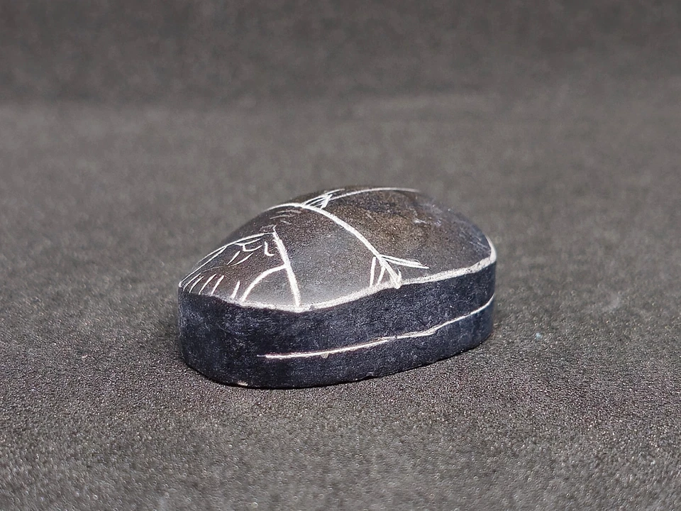 Egyptian Scarab Beetle Handmade Small Exquisite Glazed Stone Unique Decor prfect