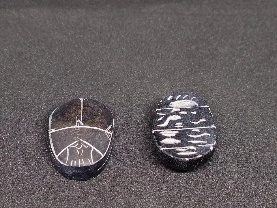 Egyptian Scarab Beetle Handmade Small Exquisite Glazed Stone Unique Decor prfect