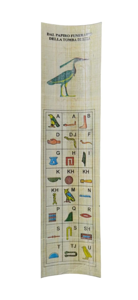 Handmade Egyptian Papyrus Bookmark – Ancient Egypt Hieroglyphics Souvenir Gift