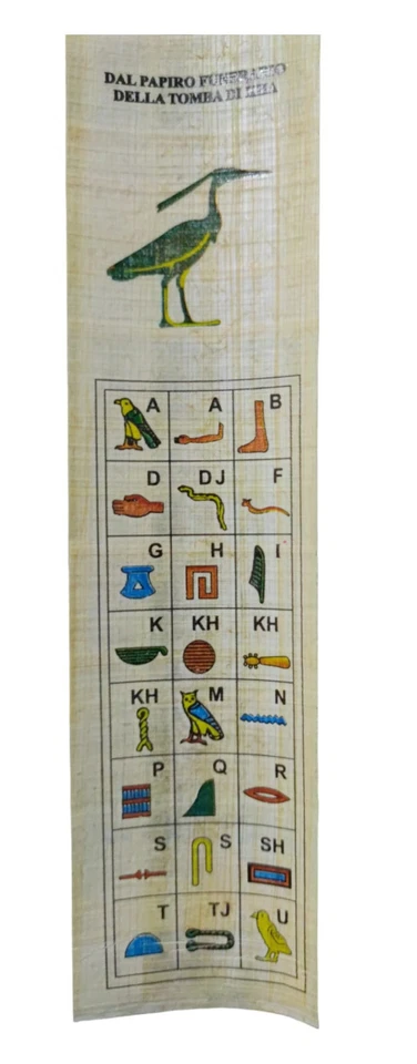 Handmade Egyptian Papyrus Bookmark – Ancient Egypt Hieroglyphics Souvenir Gift