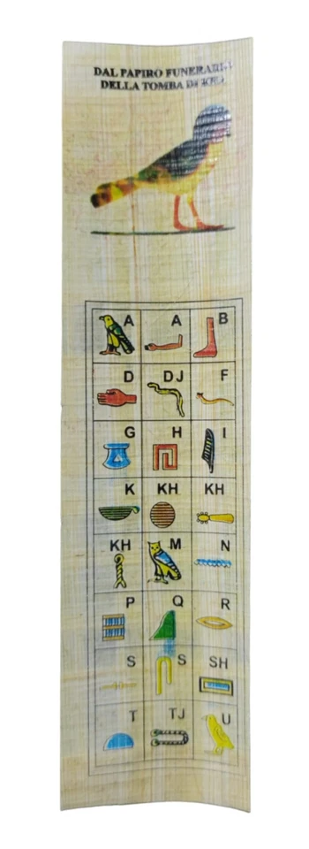 Handmade Egyptian Papyrus Bookmark – Ancient Egypt Hieroglyphics Souvenir Gift