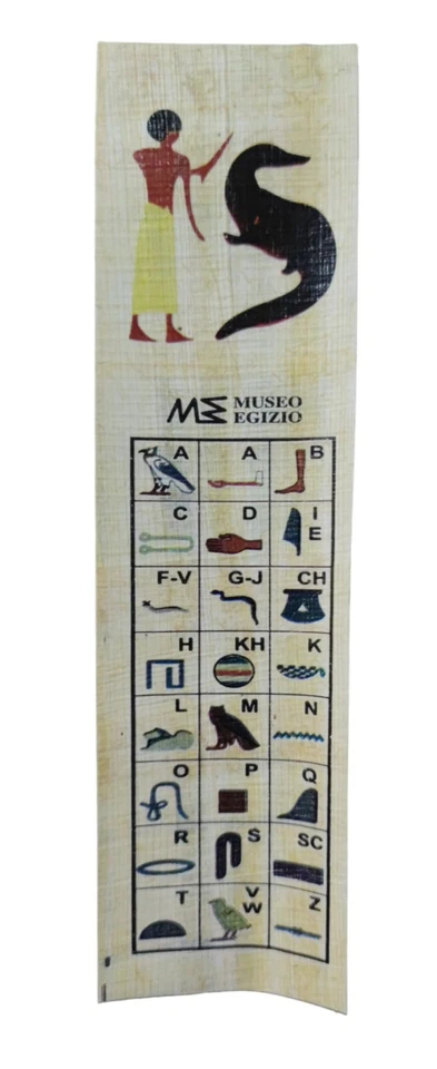 Handmade Egyptian Papyrus Bookmark – Ancient Egypt Hieroglyphics Souvenir Gift