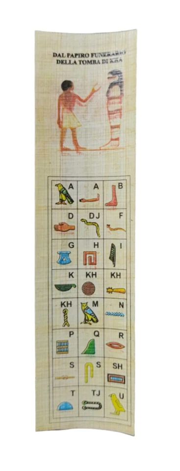 Handmade Egyptian Papyrus Bookmark – Ancient Egypt Hieroglyphics Souvenir Gift
