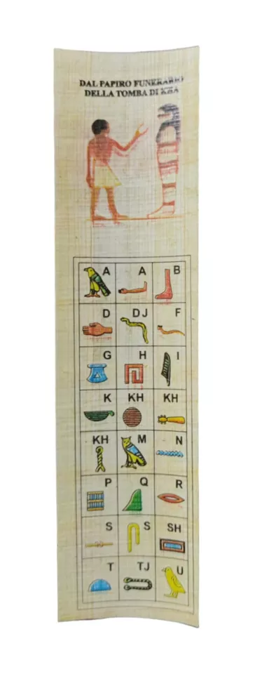 Handmade Egyptian Papyrus Bookmark – Ancient Egypt Hieroglyphics Souvenir Gift