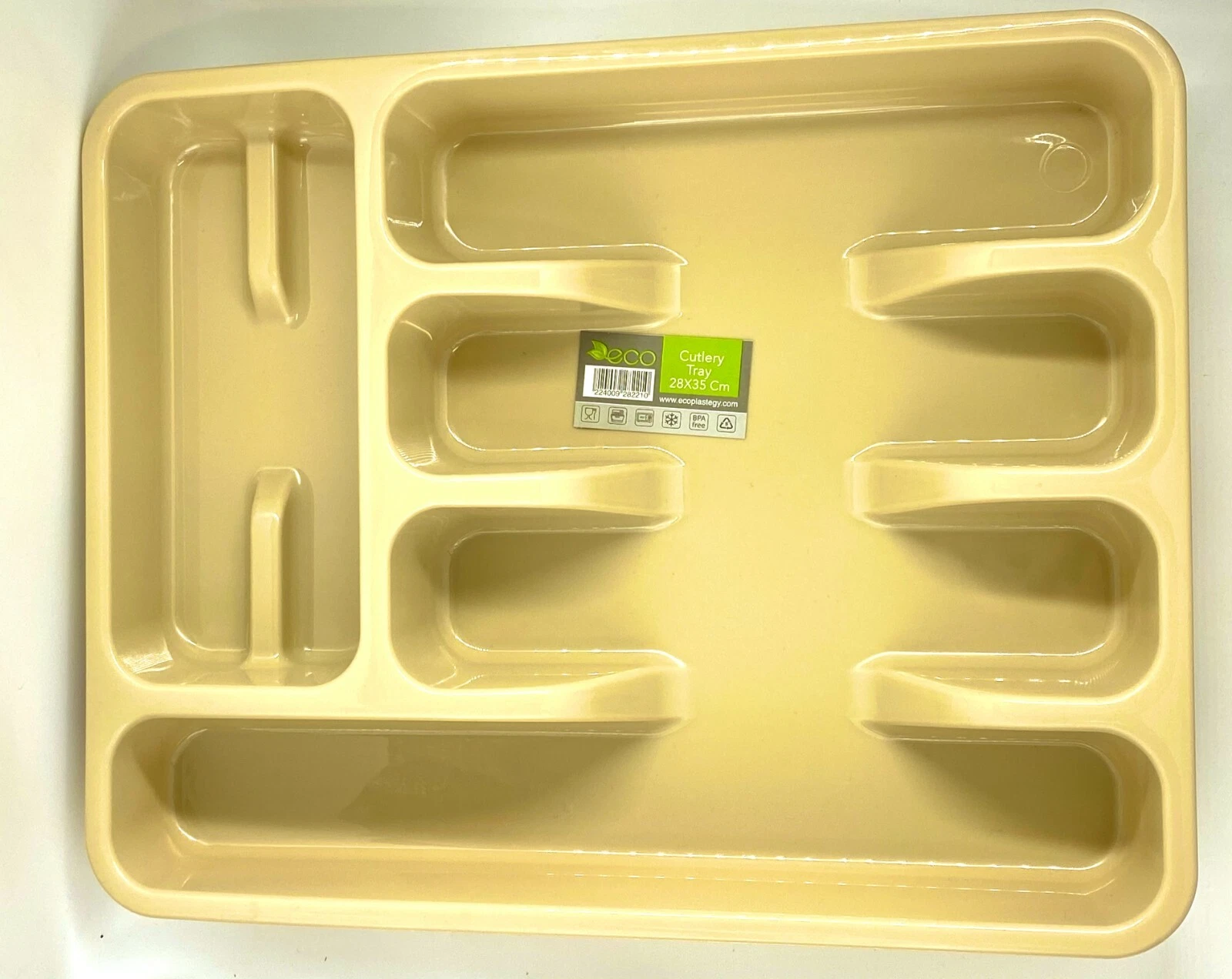 Eco Plastic Cutlery Tray Drawer Organizer Insert For Kitchen Utensils