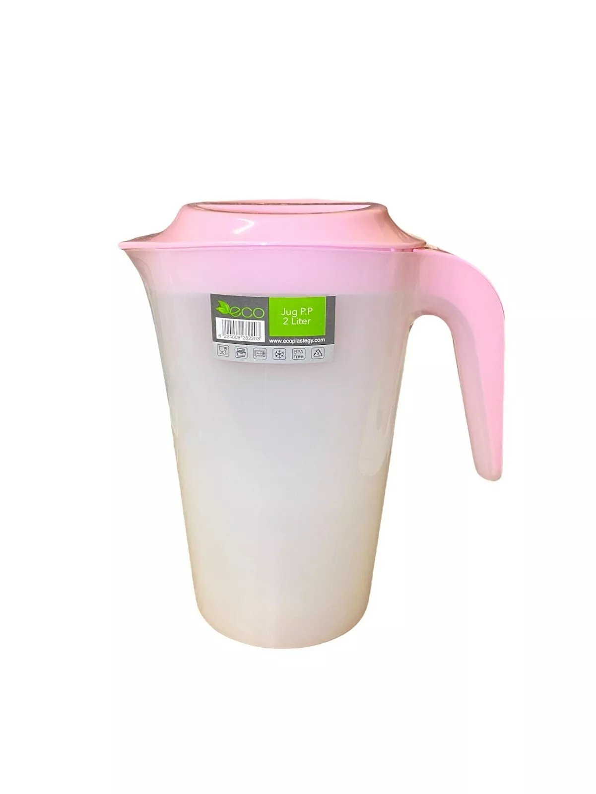 2 Liter Plastic Jug with Lid Semi-Transparent For Water Milk Juice Picnic Fridge