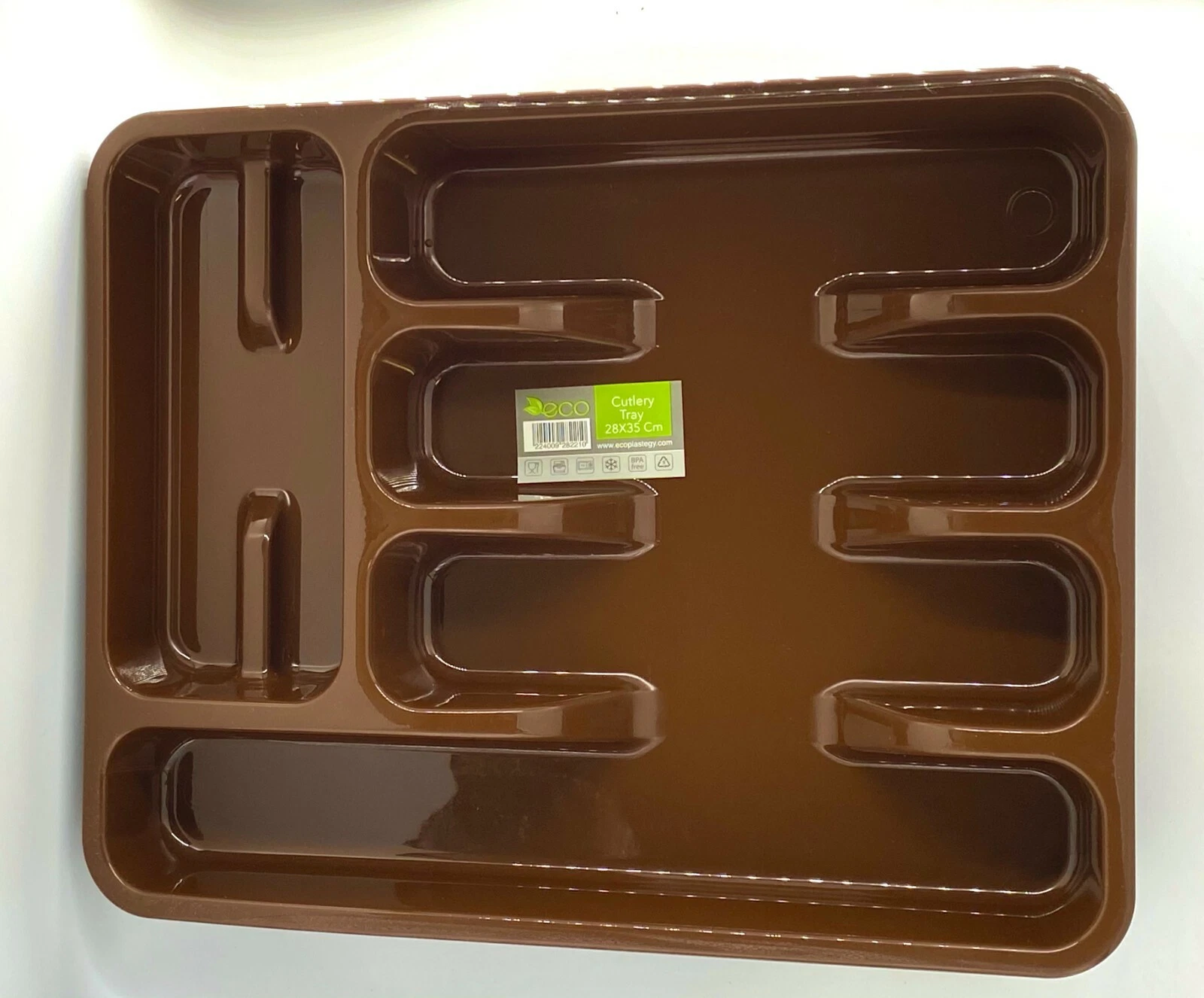 Eco Plastic Cutlery Tray Drawer Organizer Insert For Kitchen Utensils