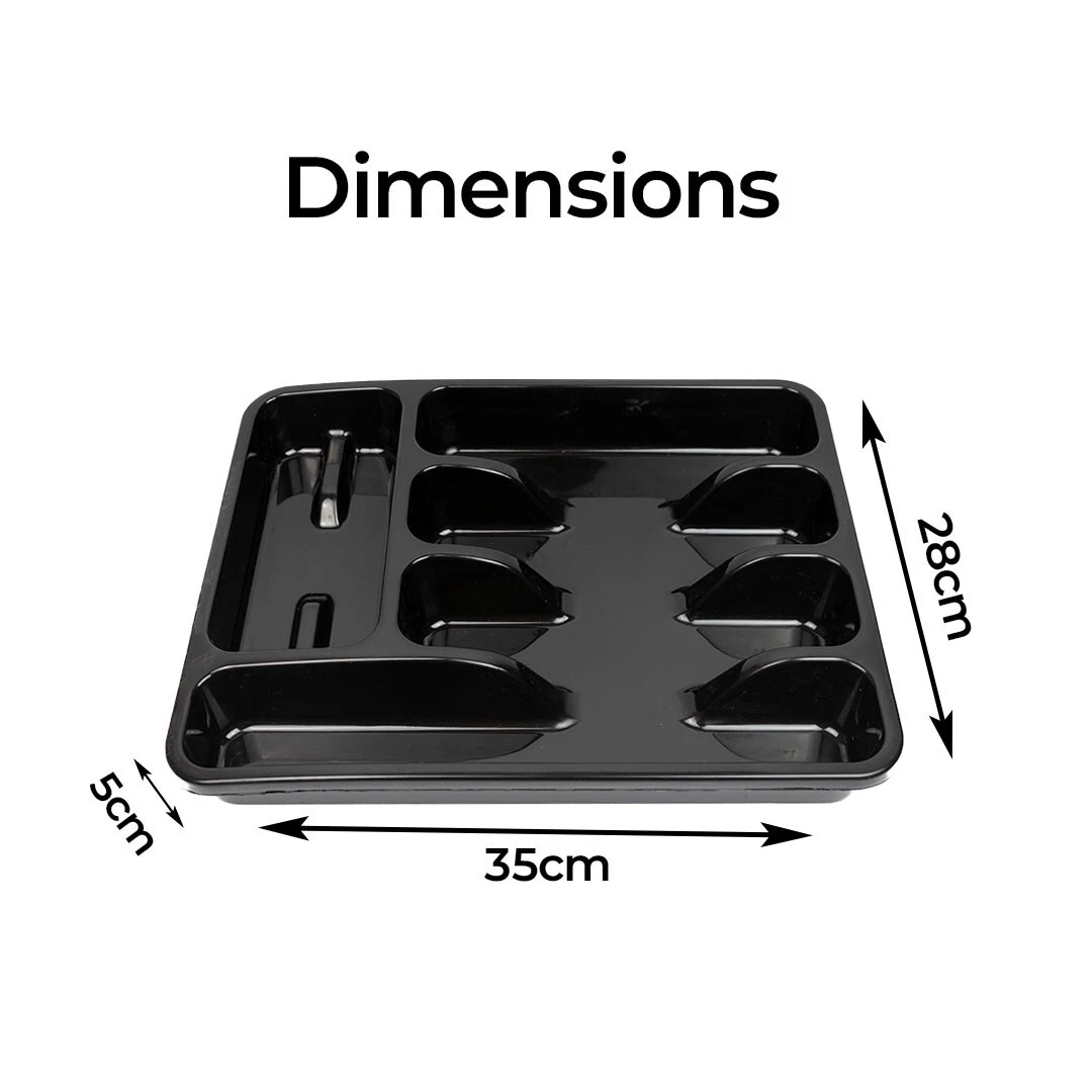 Eco Plastic Cutlery Tray Drawer Organizer Insert For Kitchen Utensils