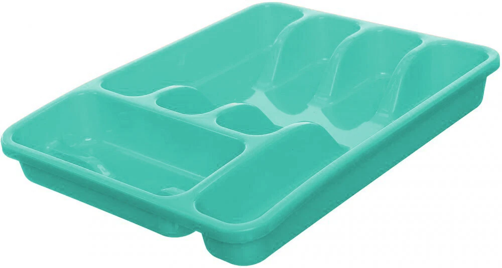 Eco Plastic Cutlery Tray Drawer Organizer Insert For Kitchen Utensils