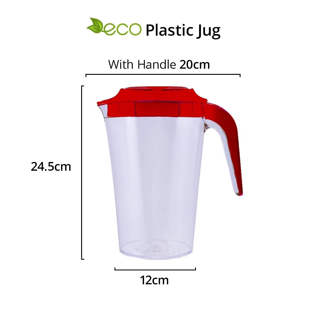 2 Liter Plastic Jug with Lid Semi-Transparent For Water Milk Juice Picnic Fridge