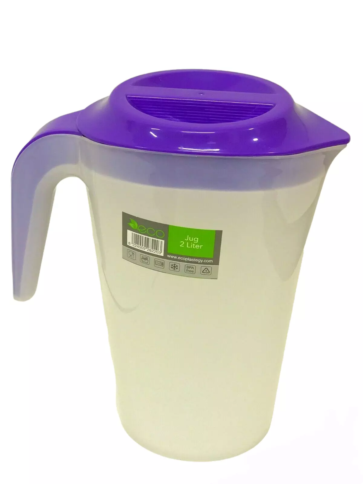 2 Liter Plastic Jug with Lid Semi-Transparent For Water Milk Juice Picnic Fridge