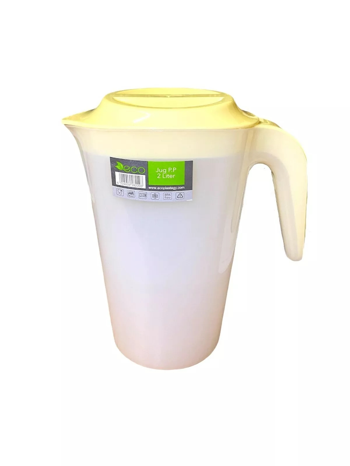 2 Liter Plastic Jug with Lid Semi-Transparent For Water Milk Juice Picnic Fridge