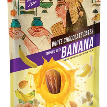 Premium Pitted Dates Stuffed with Almonds Covered in Chocolate with Natural Banana Flavour 220g
