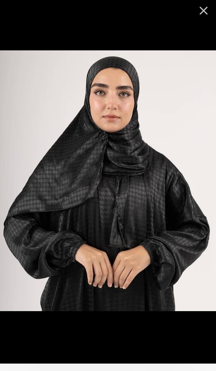 Satin Isdal Prayer Dress | Egyptian Islamic Wear | Elegant Modest Abaya
