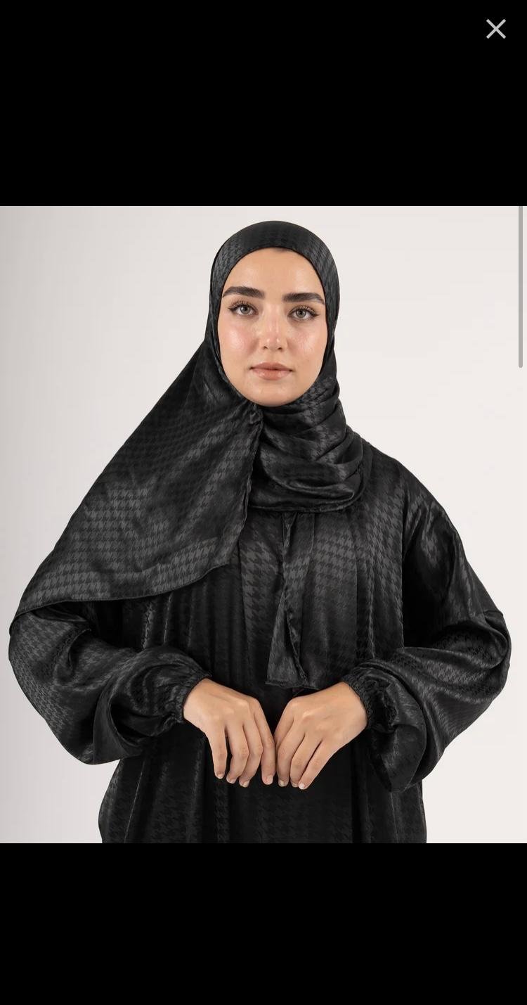 Satin Isdal Prayer Dress | Egyptian Islamic Wear | Elegant Modest Abaya