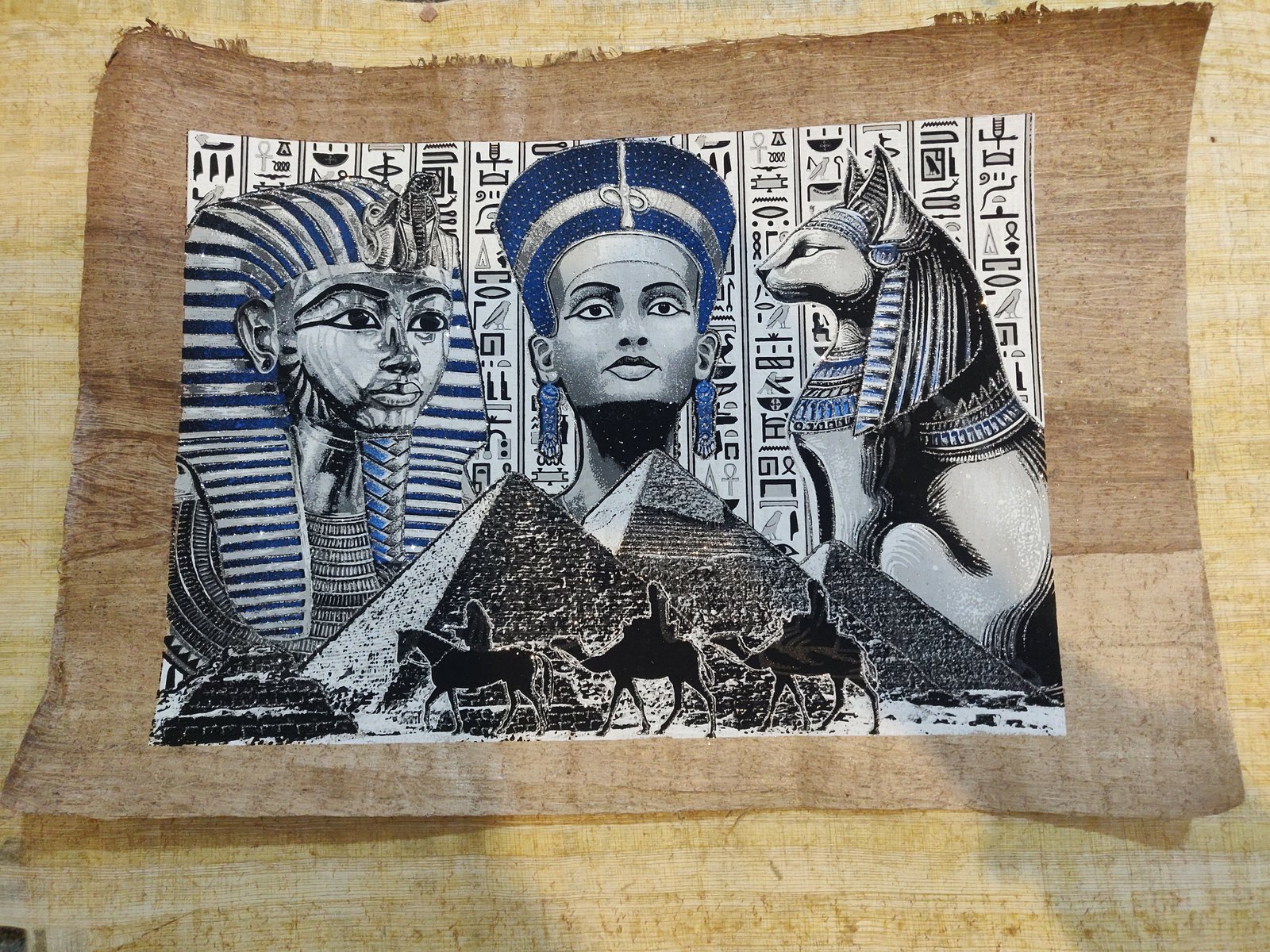 Authentic Handmade Egyptian Papyrus Wall Art – 44 x 33 cm – Choose Design
