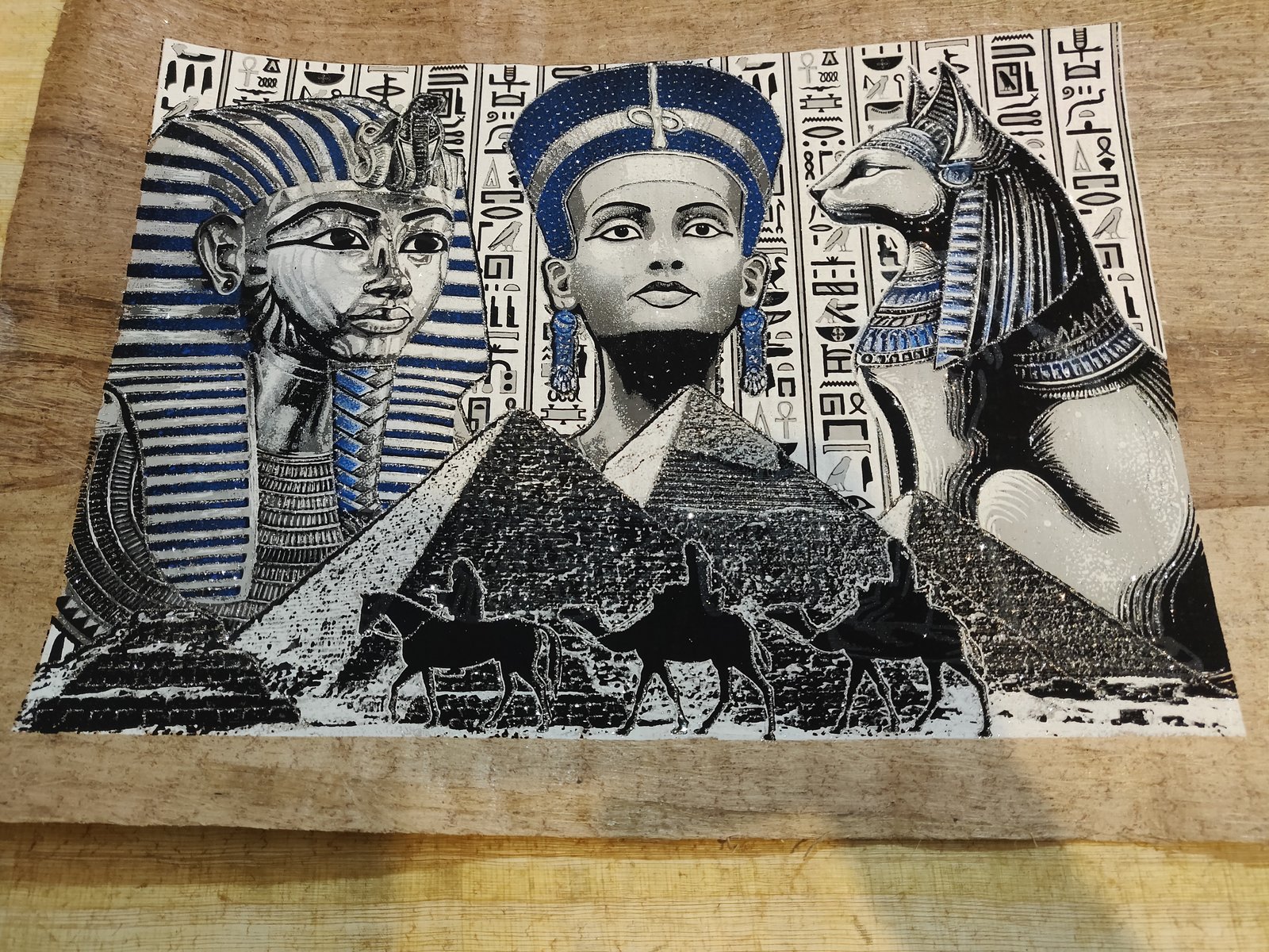 Authentic Handmade Egyptian Papyrus Wall Art – 44 x 33 cm – Choose Design