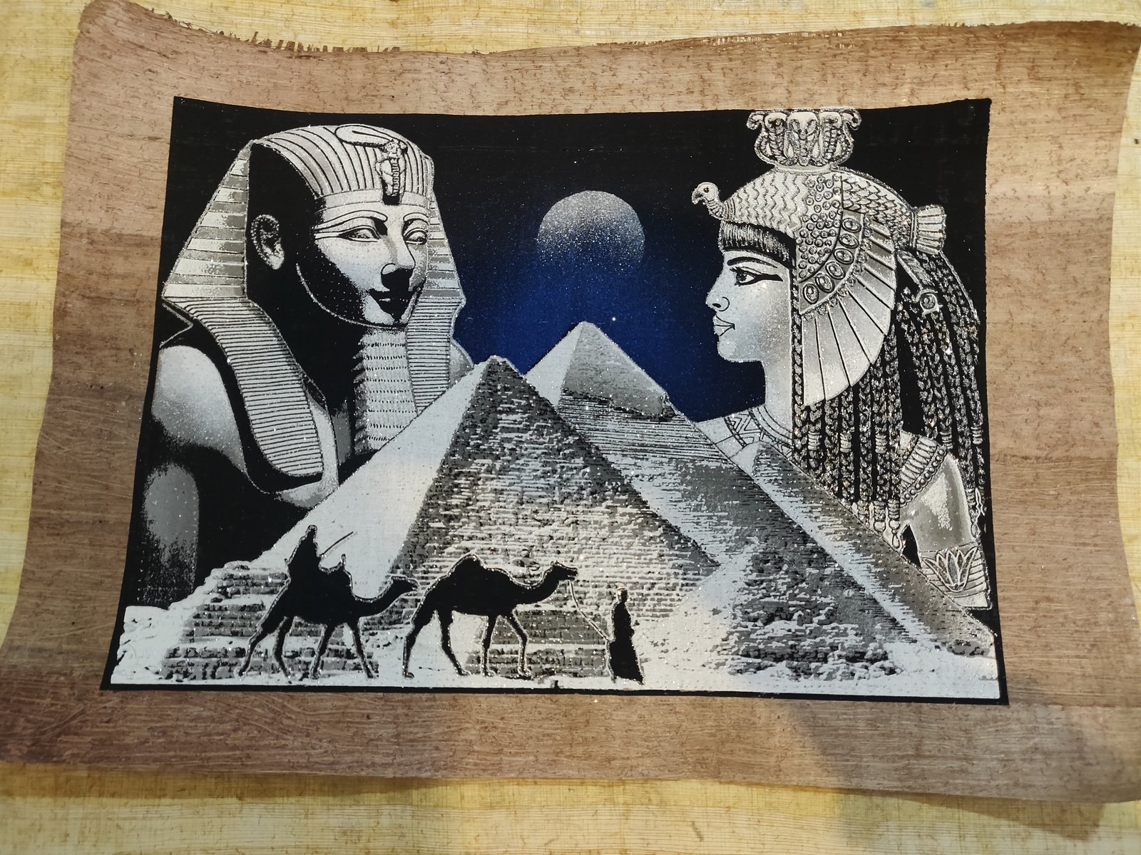 Authentic Handmade Egyptian Papyrus Wall Art – 44 x 33 cm – Choose Design