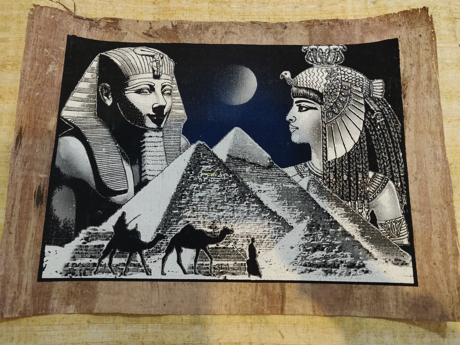 Authentic Handmade Egyptian Papyrus Wall Art – 44 x 33 cm – Choose Design