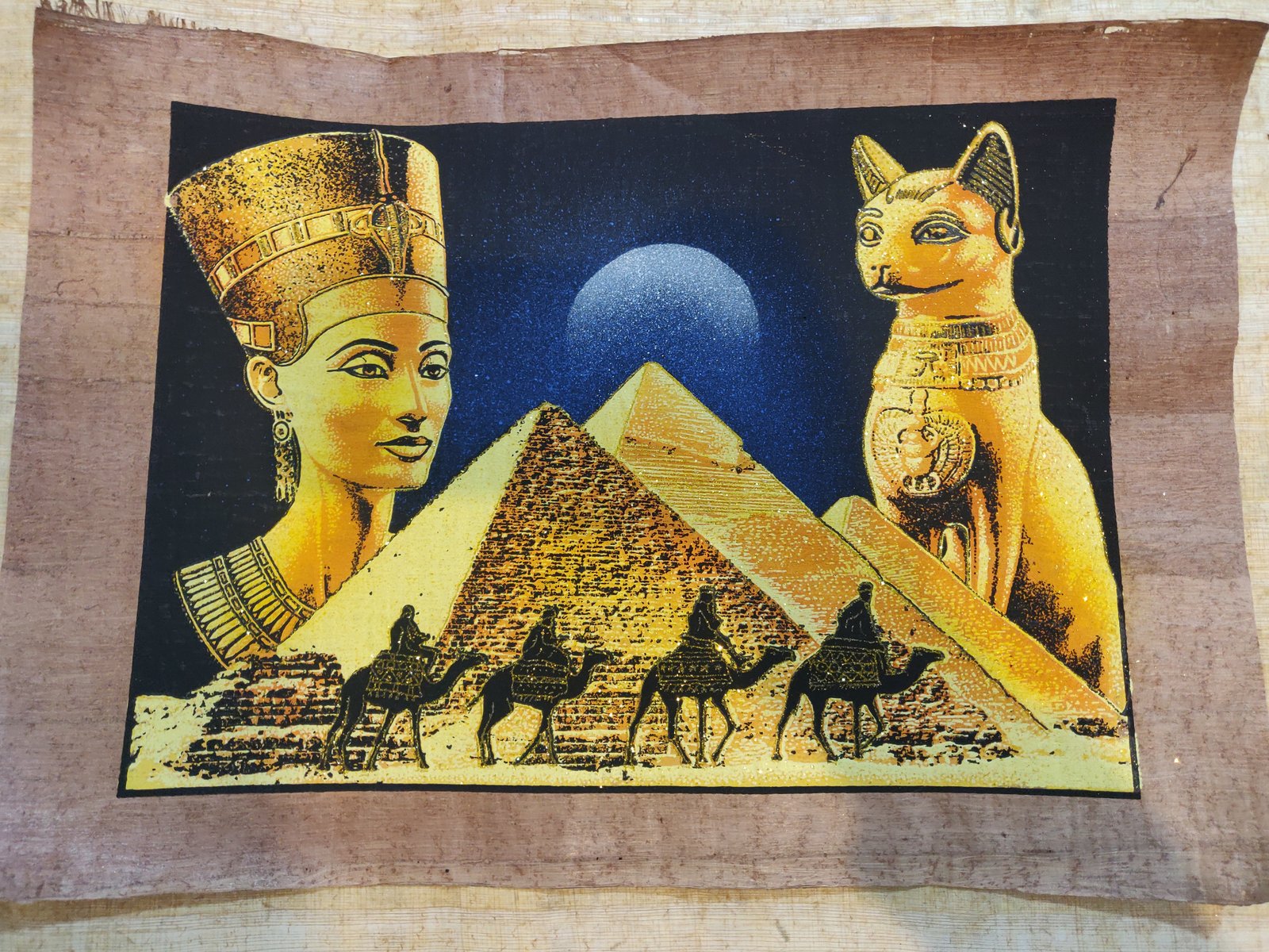 Authentic Handmade Egyptian Papyrus Wall Art – 44 x 33 cm – Choose Design