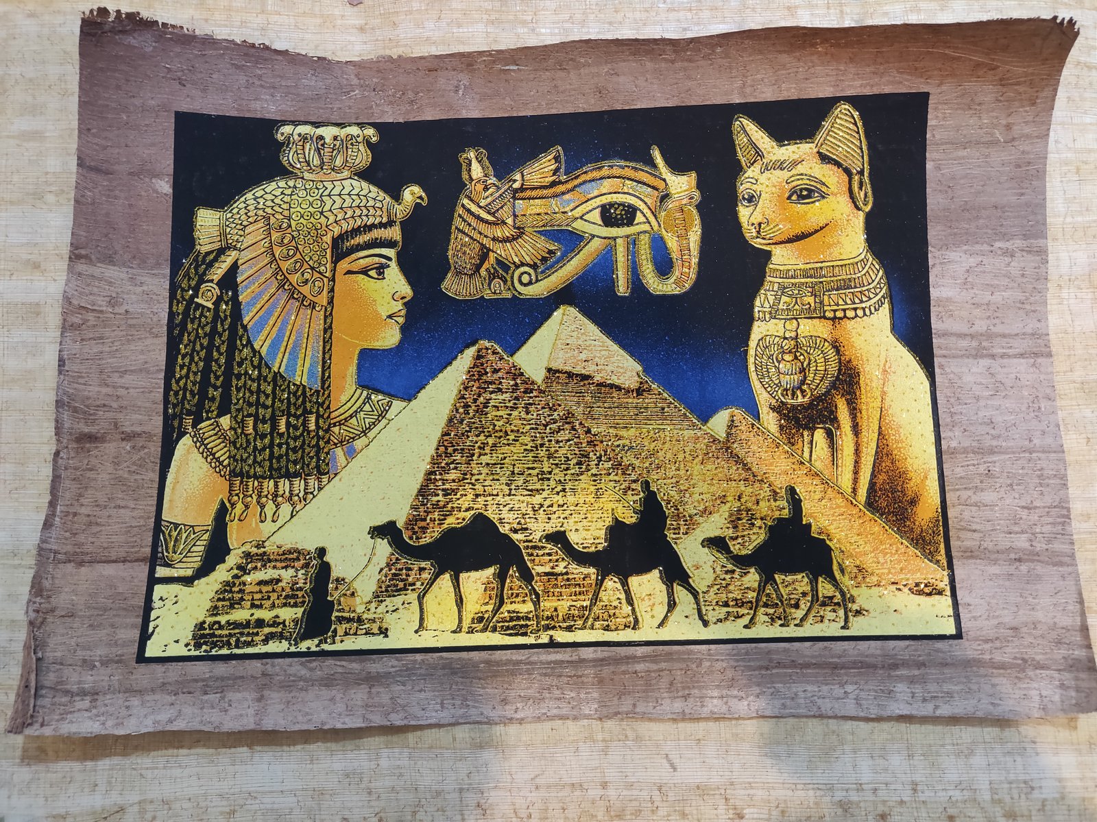Authentic Handmade Egyptian Papyrus Wall Art – 44 x 33 cm – Choose Design