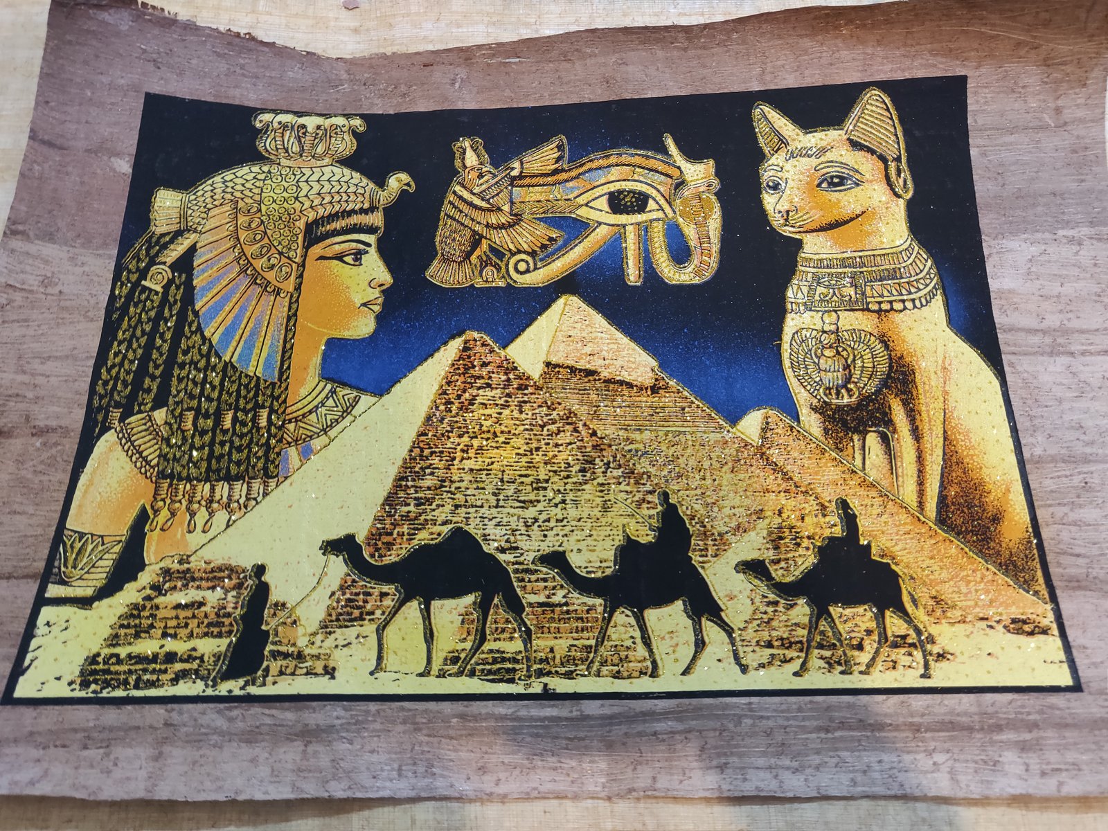 Authentic Handmade Egyptian Papyrus Wall Art – 44 x 33 cm – Choose Design