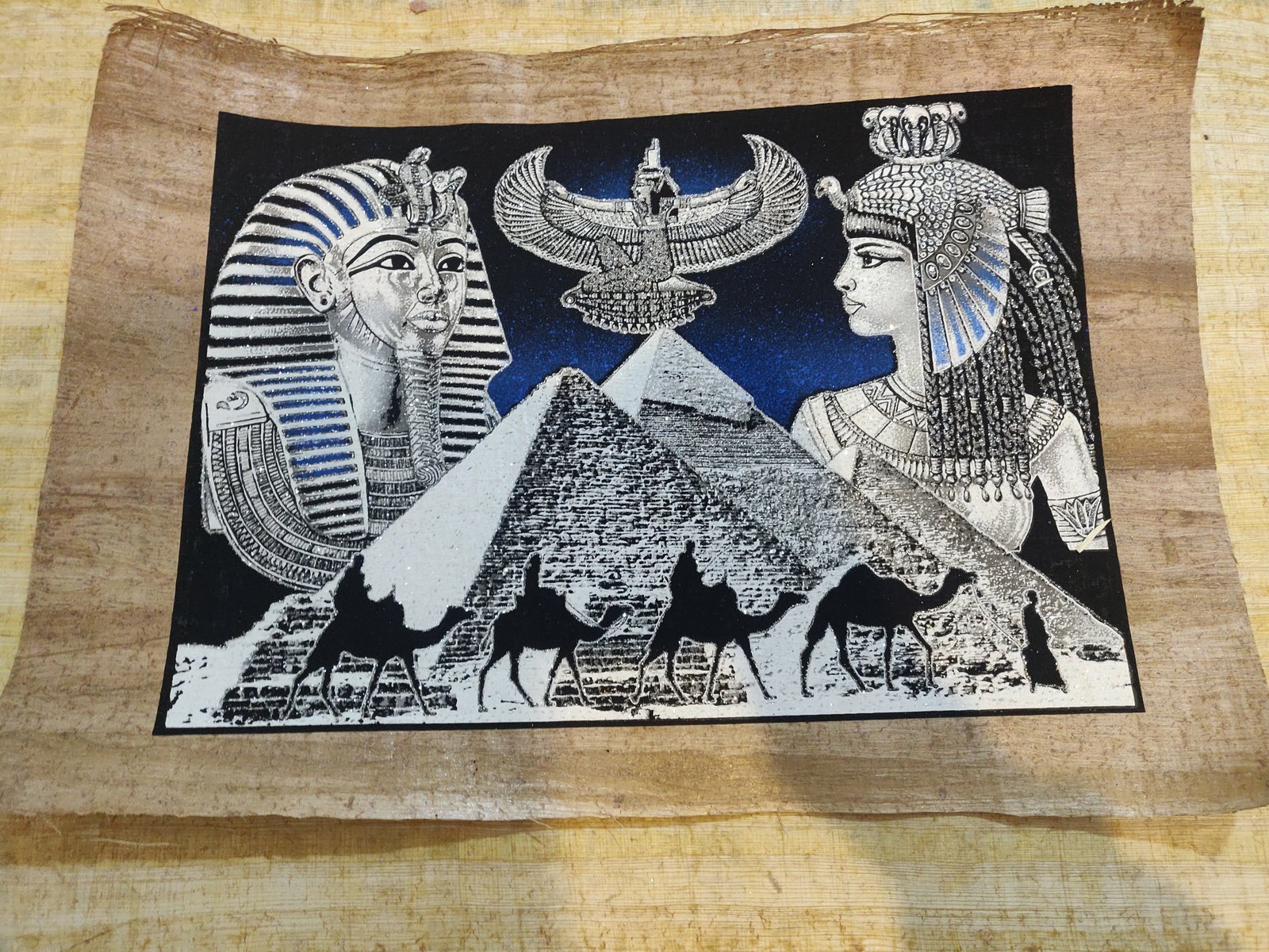 Authentic Handmade Egyptian Papyrus Wall Art – 44 x 33 cm – Choose Design