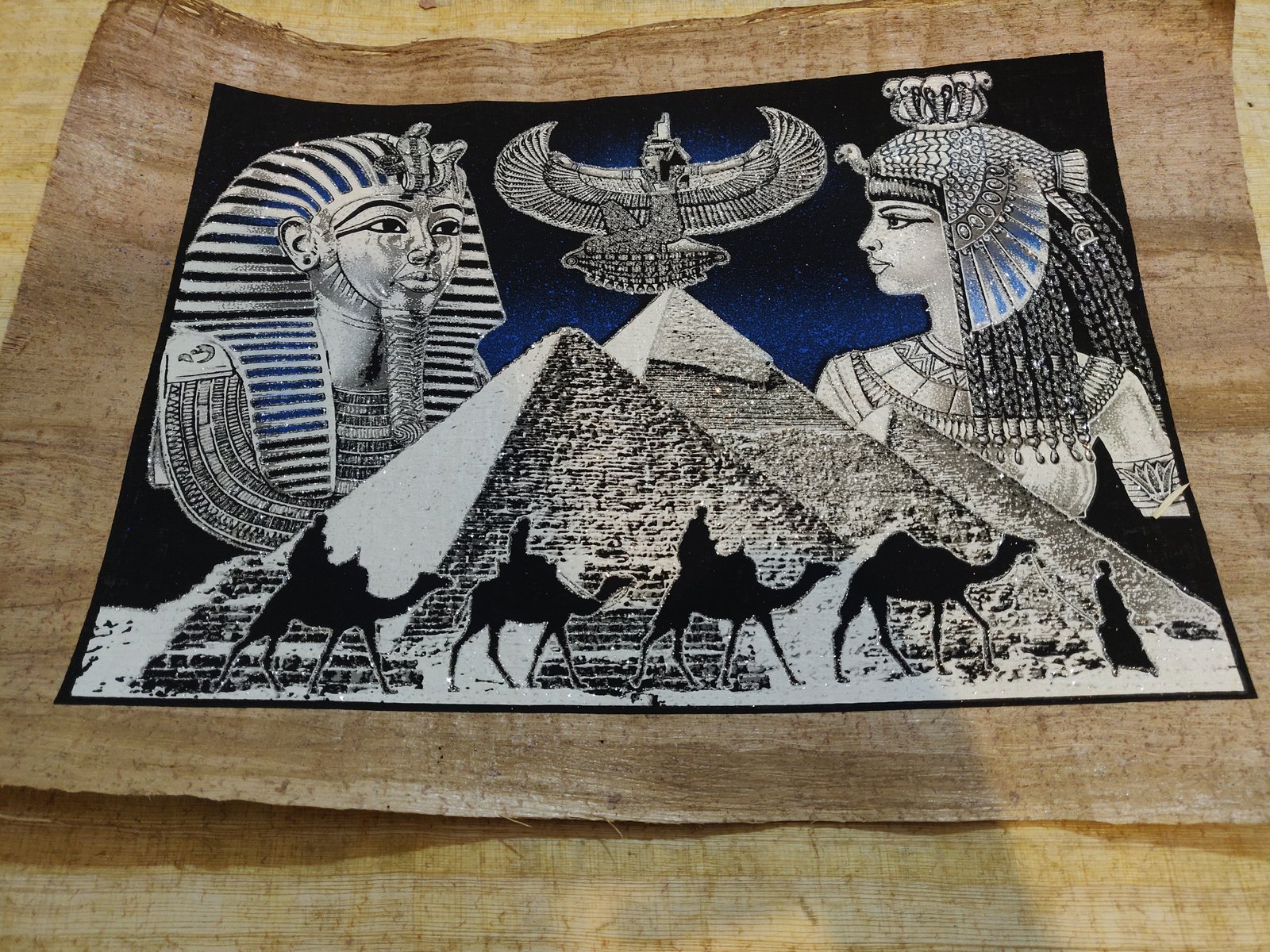 Authentic Handmade Egyptian Papyrus Wall Art – 44 x 33 cm – Choose Design