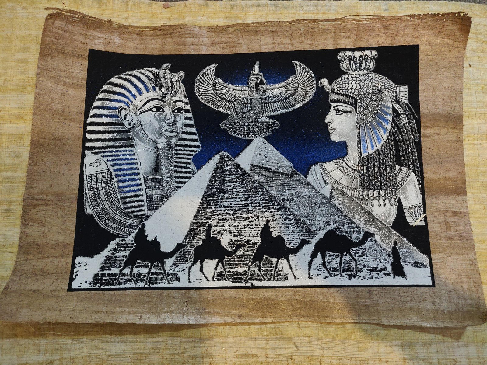 Authentic Handmade Egyptian Papyrus Wall Art – 44 x 33 cm – Choose Design