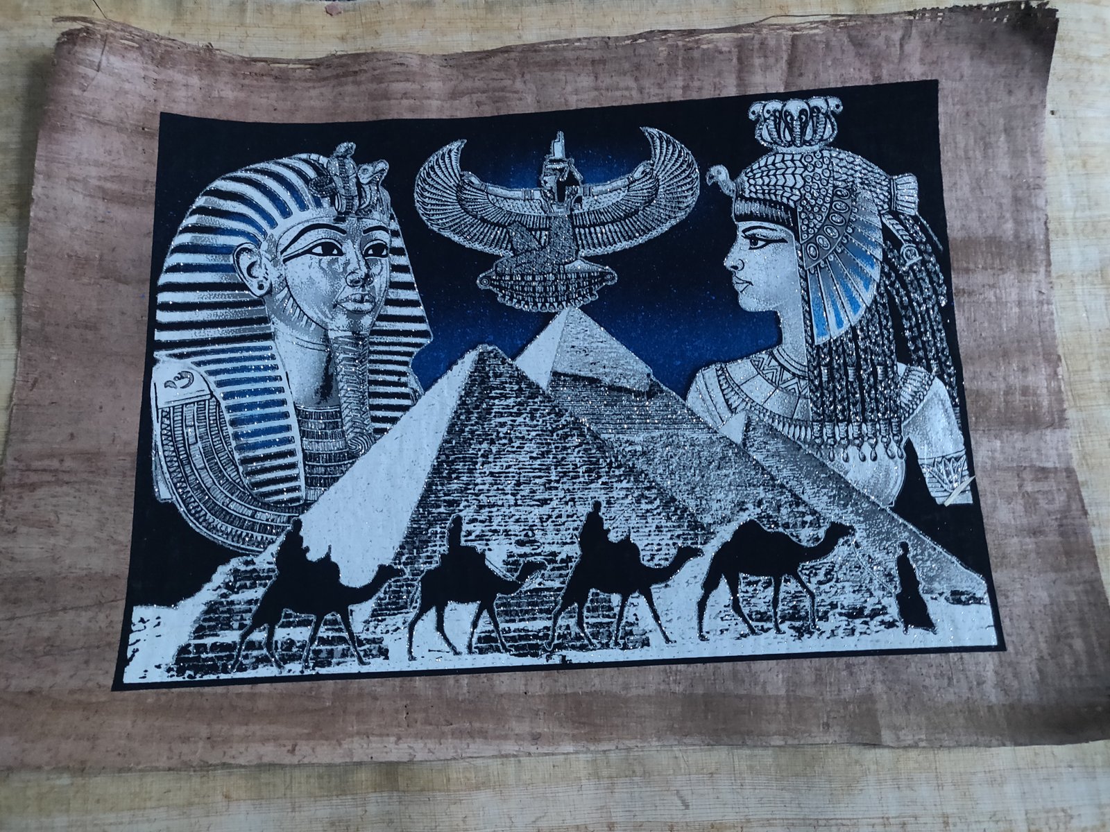 Authentic Handmade Egyptian Papyrus Wall Art – 44 x 33 cm – Choose Design
