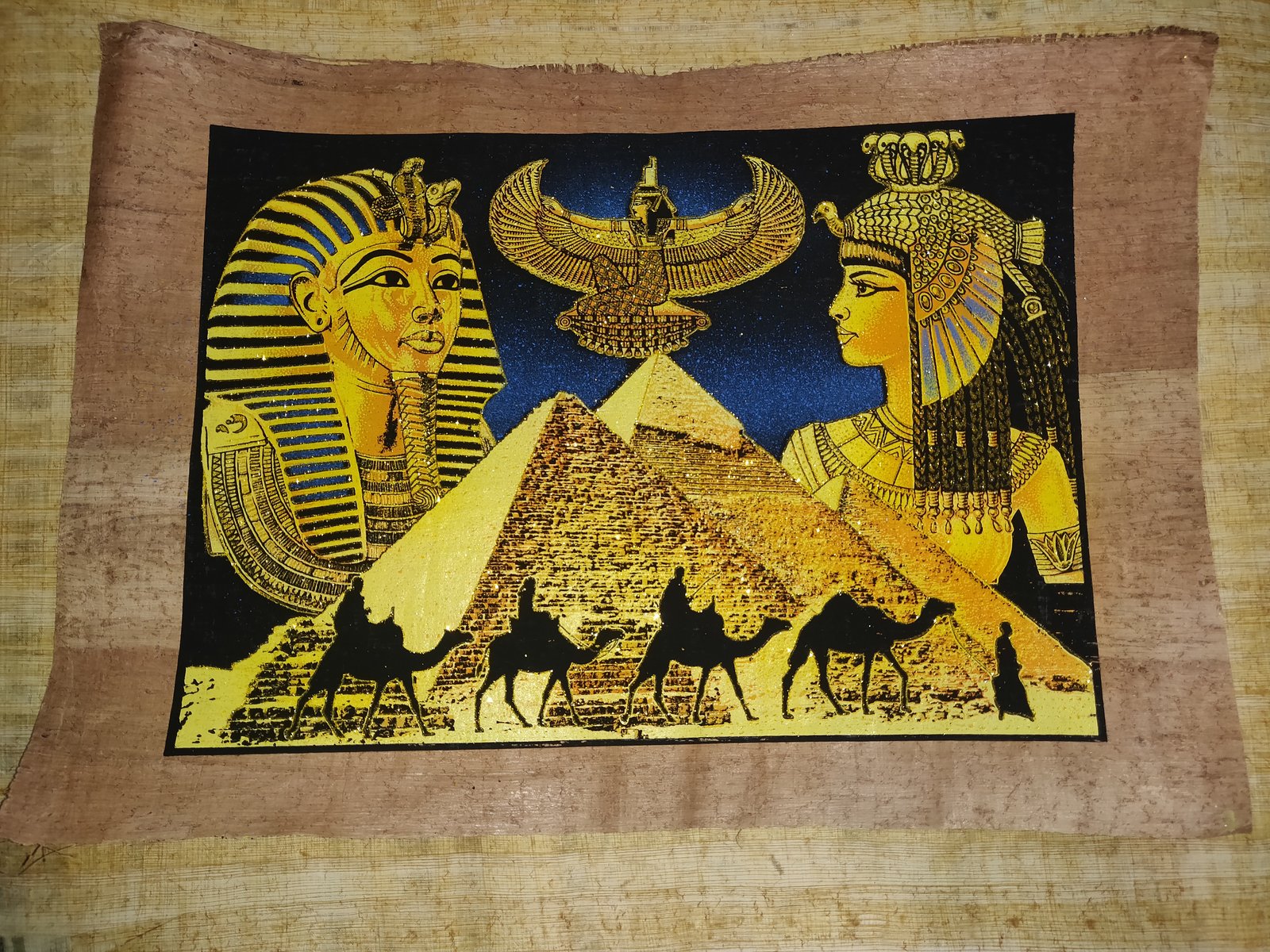 Authentic Handmade Egyptian Papyrus Wall Art – 44 x 33 cm – Choose Design