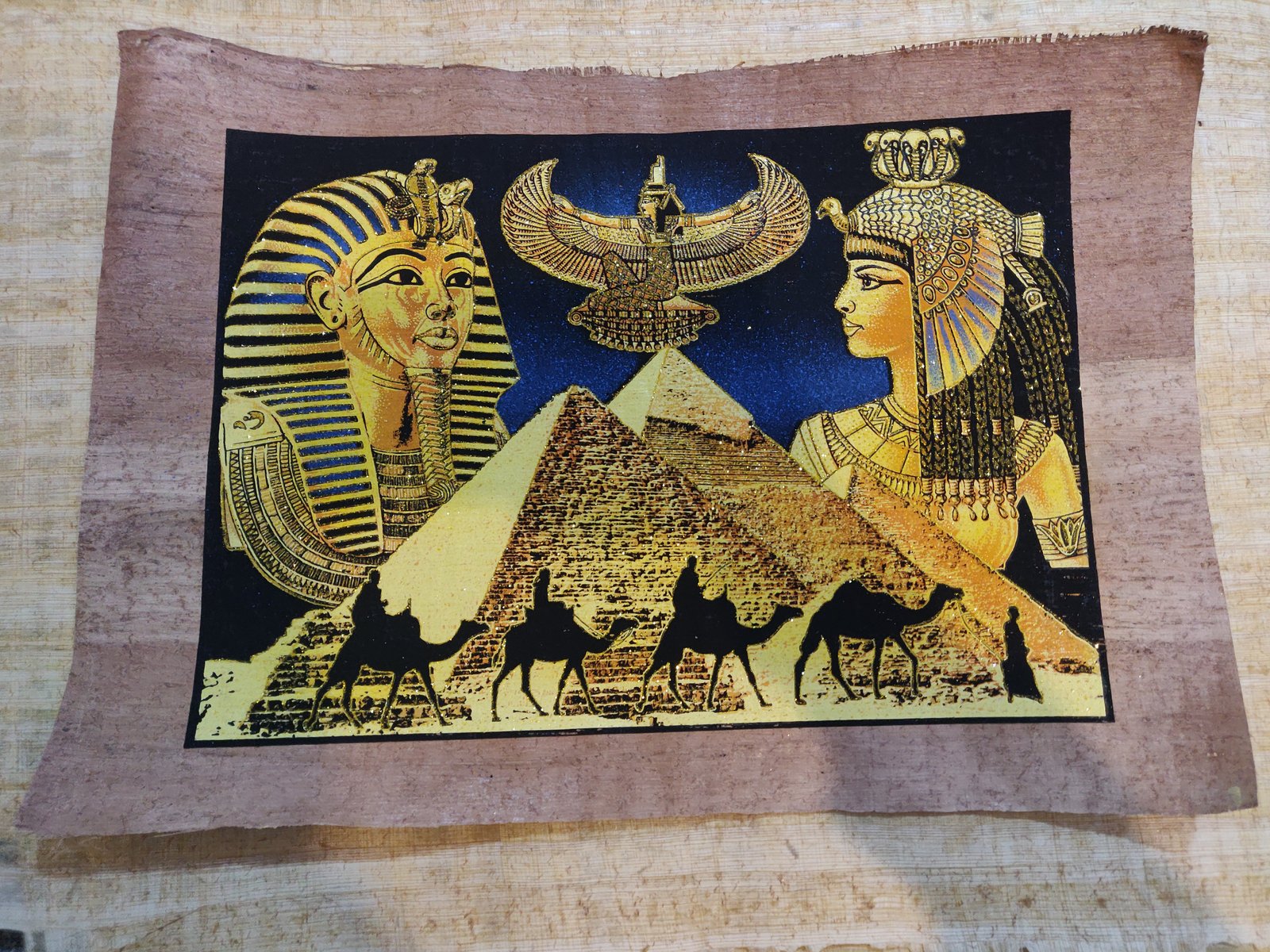 Authentic Handmade Egyptian Papyrus Wall Art – 44 x 33 cm – Choose Design