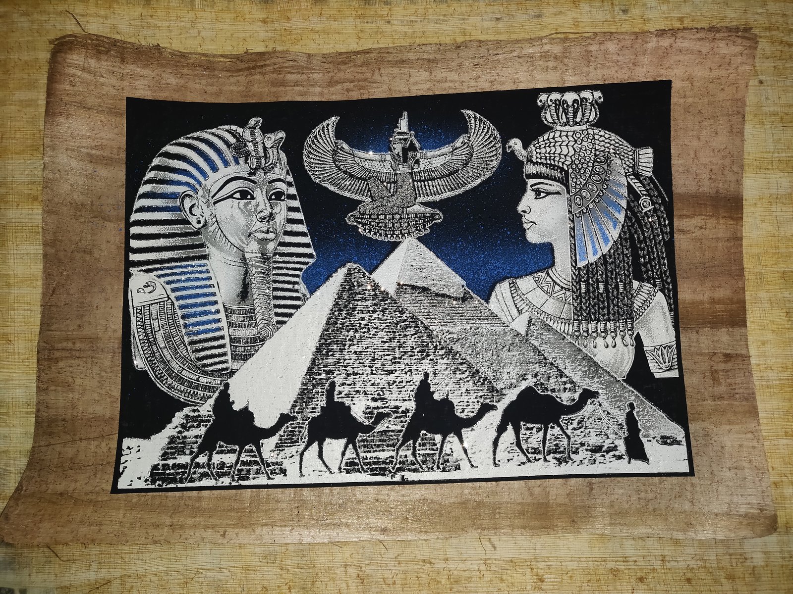 Authentic Handmade Egyptian Papyrus Wall Art – 44 x 33 cm – Choose Design