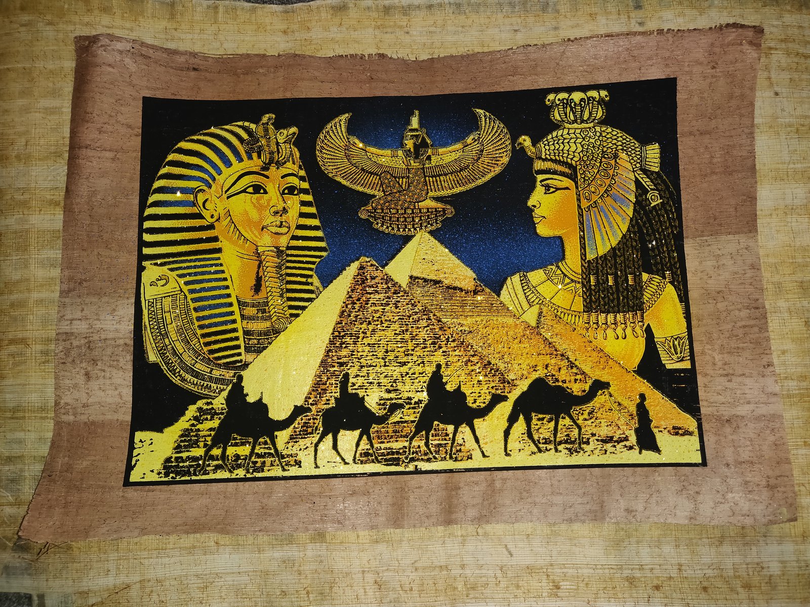 Authentic Handmade Egyptian Papyrus Wall Art – 44 x 33 cm – Choose Design
