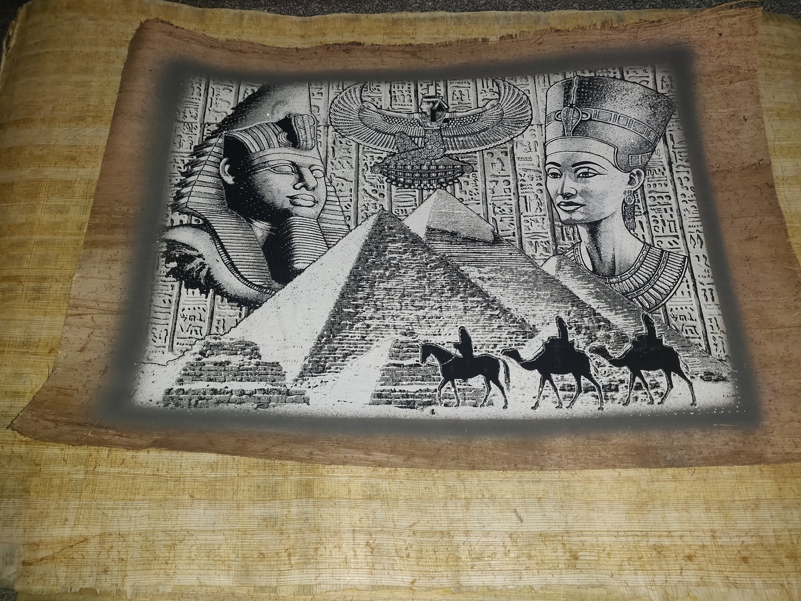 Authentic Handmade Egyptian Papyrus Wall Art – 44 x 33 cm – Choose Design