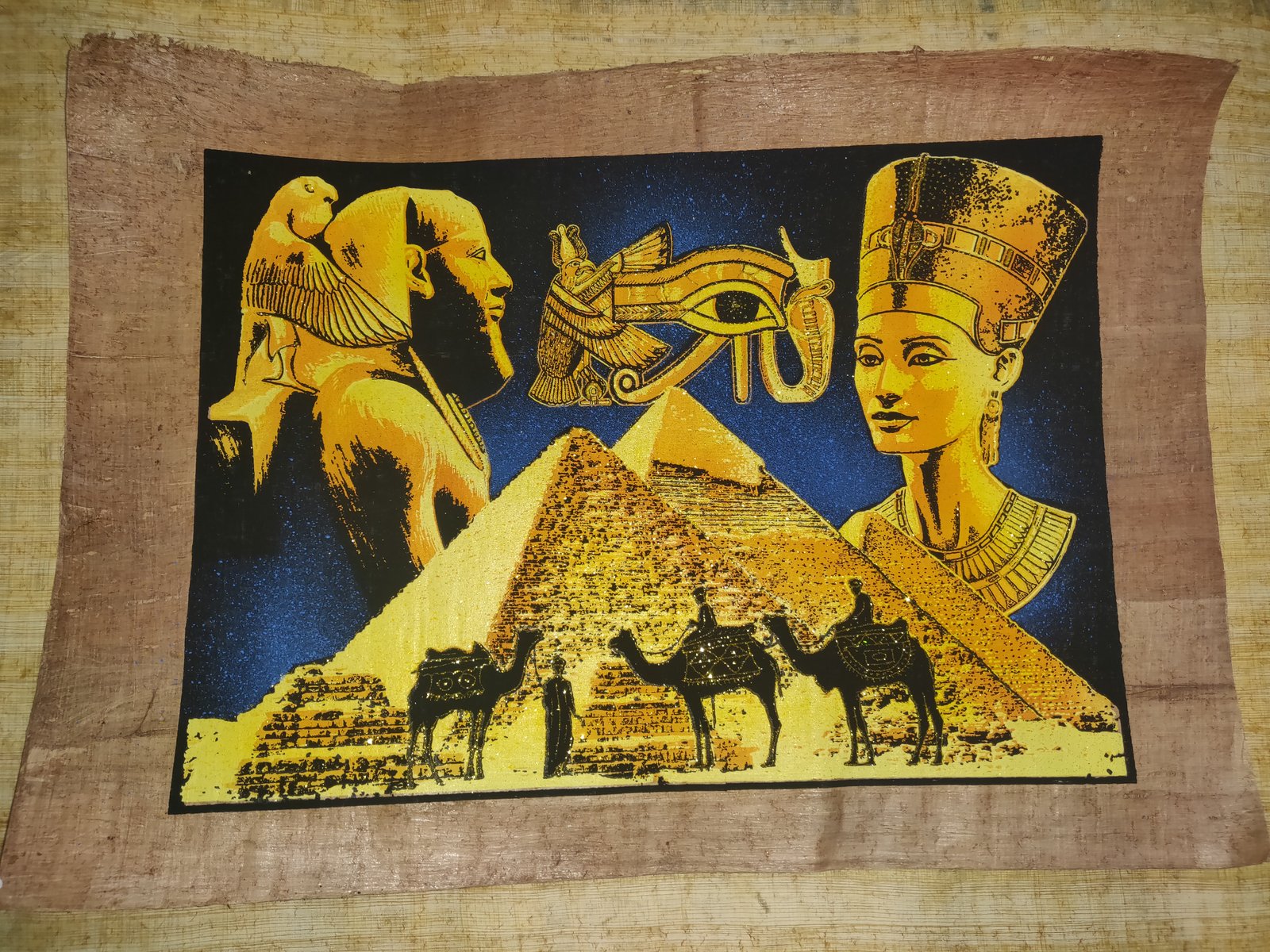 Authentic Handmade Egyptian Papyrus Wall Art – 44 x 33 cm – Choose Design