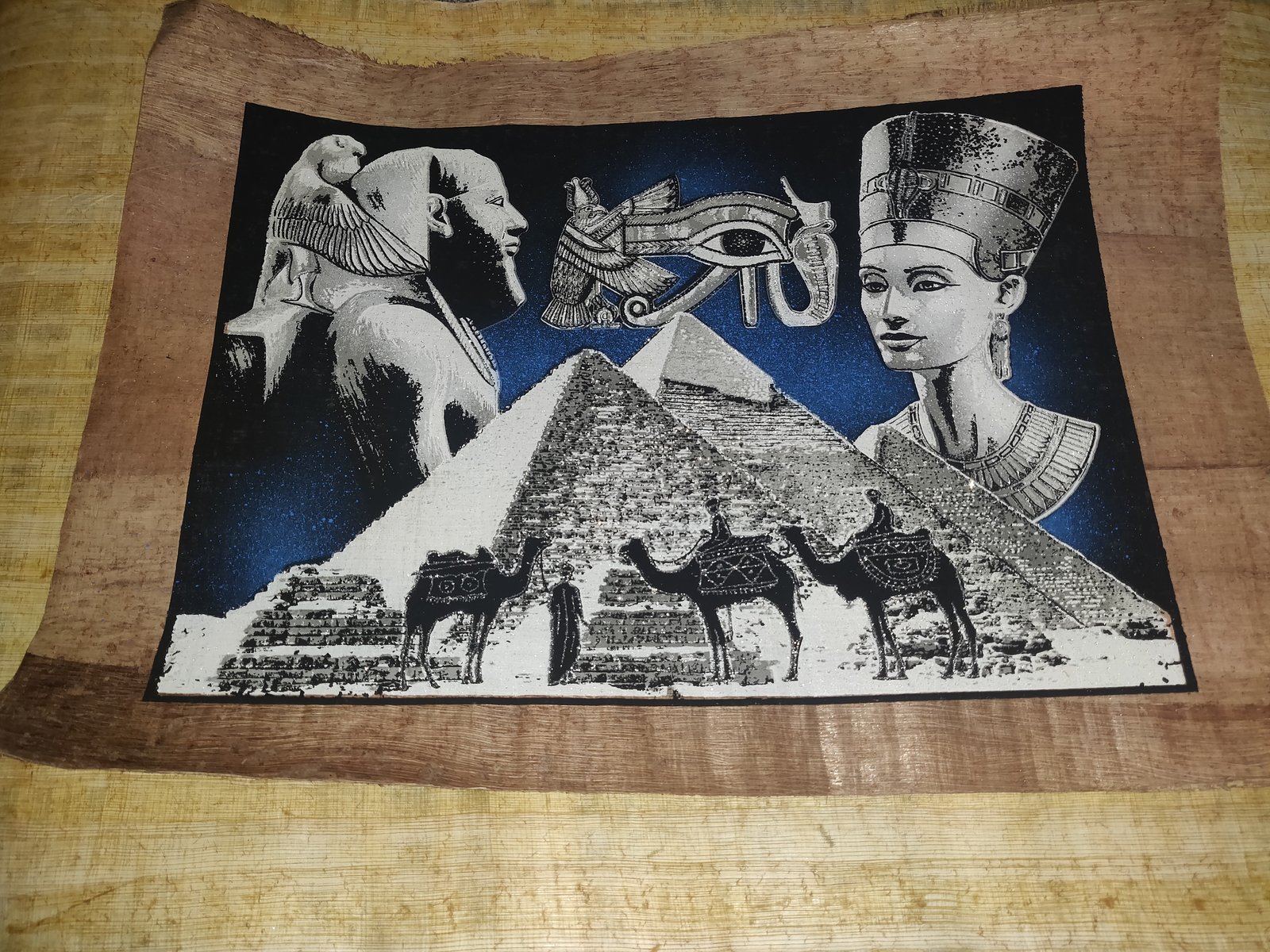 Authentic Handmade Egyptian Papyrus Wall Art – 44 x 33 cm – Choose Design
