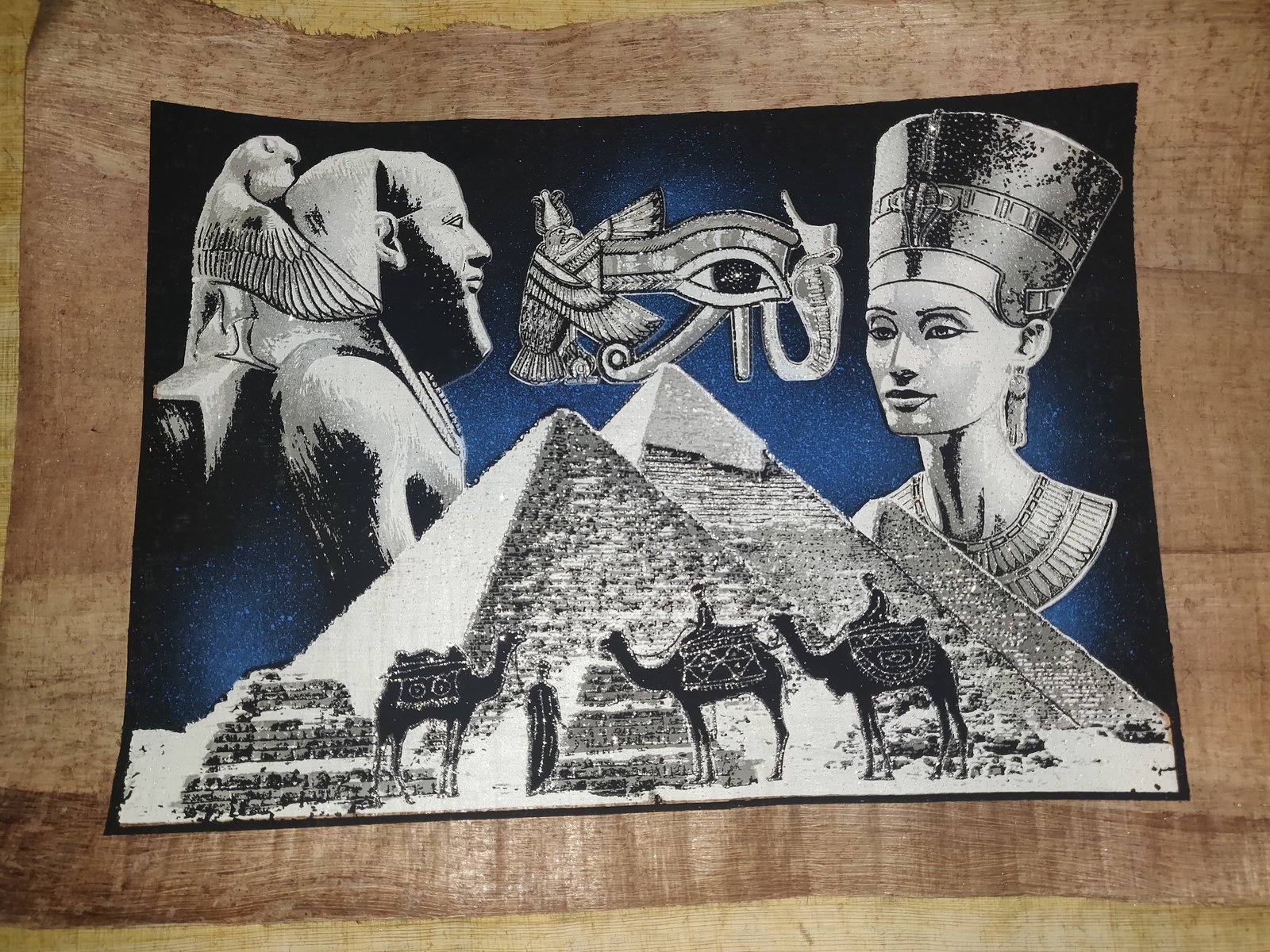 Authentic Handmade Egyptian Papyrus Wall Art – 44 x 33 cm – Choose Design