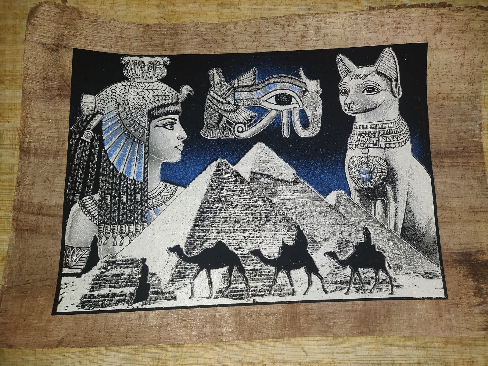Authentic Handmade Egyptian Papyrus Wall Art – 44 x 33 cm – Choose Design