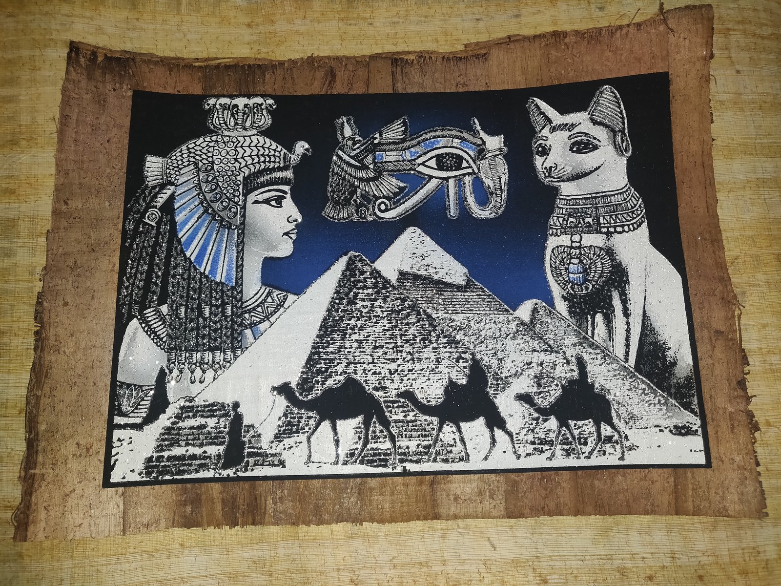 Authentic Handmade Egyptian Papyrus Wall Art – 44 x 33 cm – Choose Design