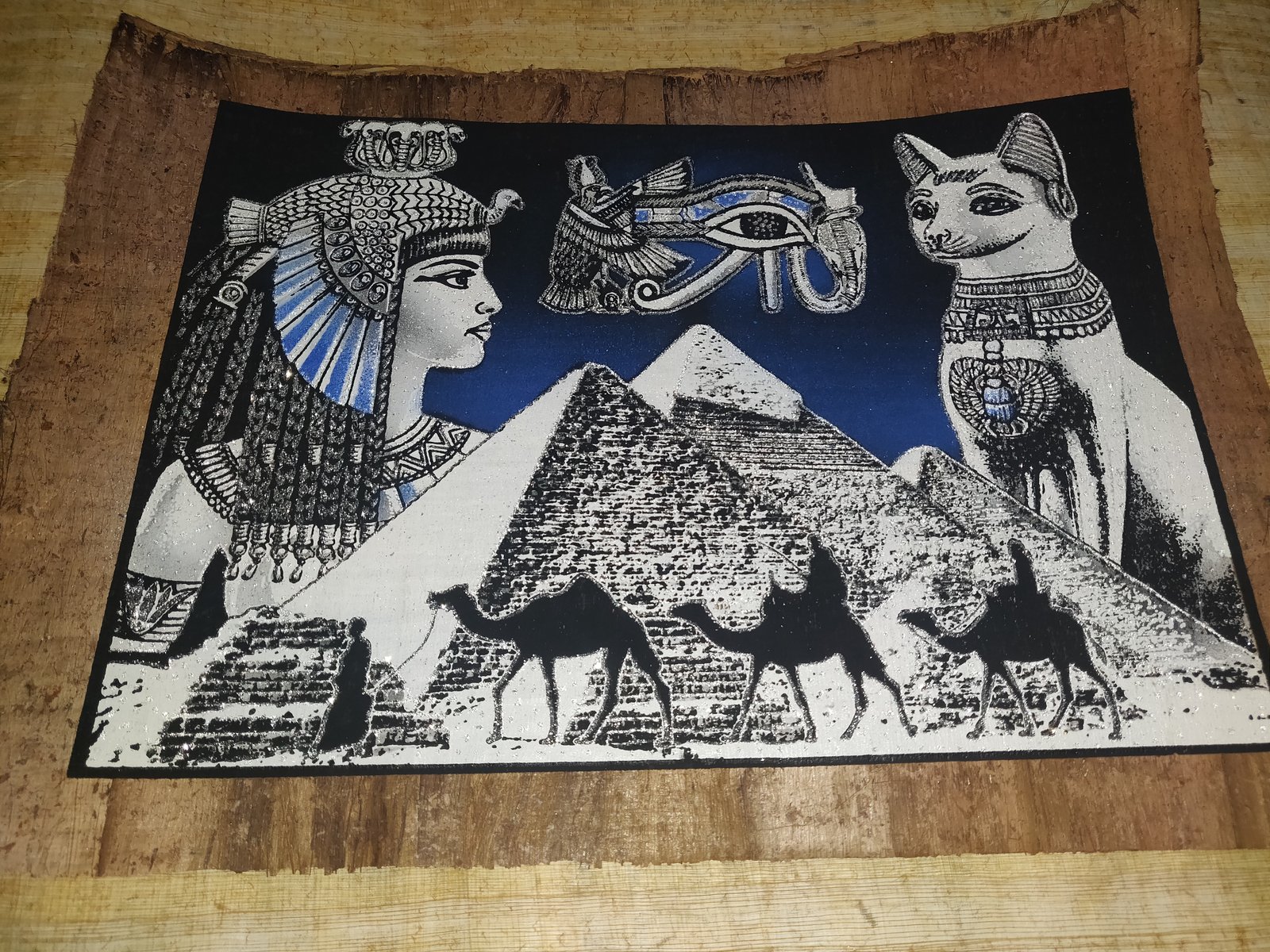 Authentic Handmade Egyptian Papyrus Wall Art – 44 x 33 cm – Choose Design