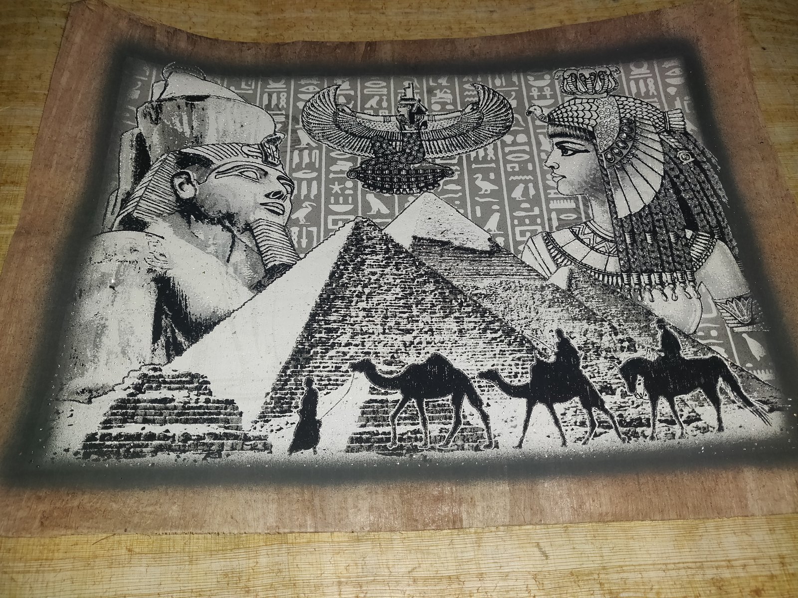 Authentic Handmade Egyptian Papyrus Wall Art – 44 x 33 cm – Choose Design