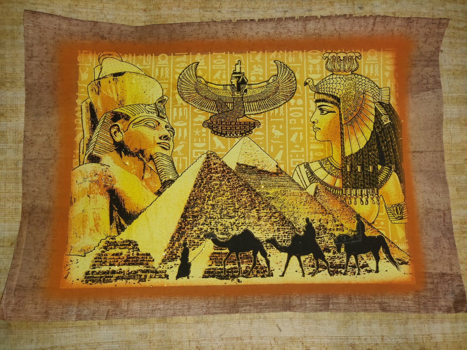 Authentic Handmade Egyptian Papyrus Wall Art – 44 x 33 cm – Choose Design