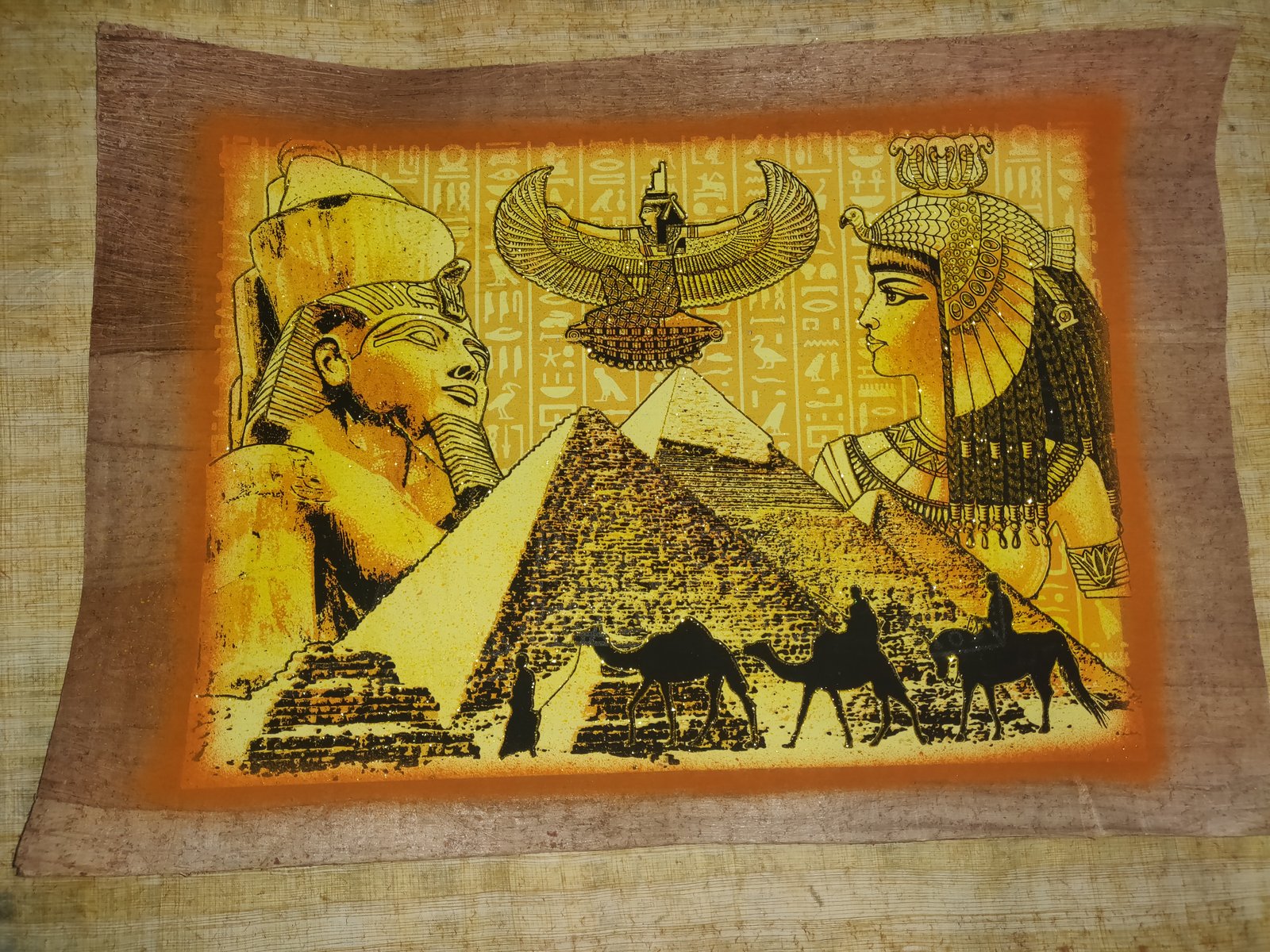 Authentic Handmade Egyptian Papyrus Wall Art – 44 x 33 cm – Choose Design